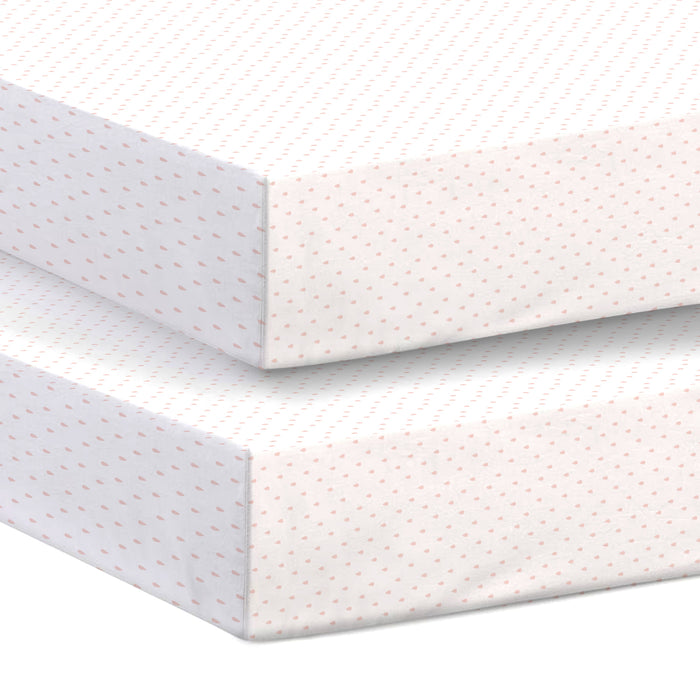 Premium Cotton 3-Piece Baby Crib Bedding Set (120x60 cm) Fitted Baby Mattress Sheets and Protector Pastel Clouds