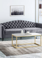 Nova 3-Seater Velvet Sofa with Square Arms – L220cm x W60cm x H85cm, Comfortable & Stylish Sofa for Living Room - Cotton Home