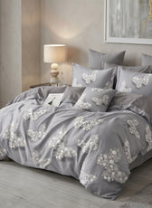 6 Pieces Duvet Cover Set –  220x240cm – Elegant Floral Bedding 01