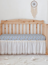 Premium Cotton 2PC Crib Sheets (120x60 cm) Soft, Breathable, Fitted Baby Mattress Sheets Little Cars