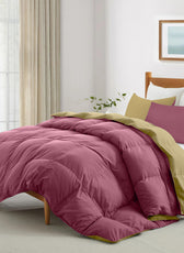 All Season Mauve Super Soft Reversible Comforter Set 220x240cm
