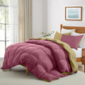 All Season Mauve Super Soft Reversible Comforter Set 220x240cm