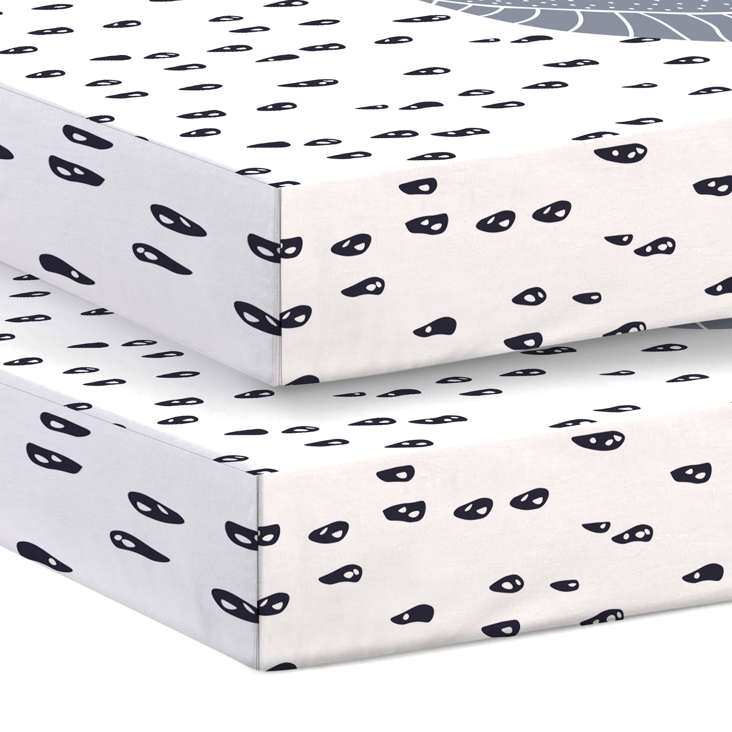 Premium Cotton 2PC Crib Sheets (120x60 cm) Soft, Breathable, Fitted Baby Mattress Sheets Shelly rains