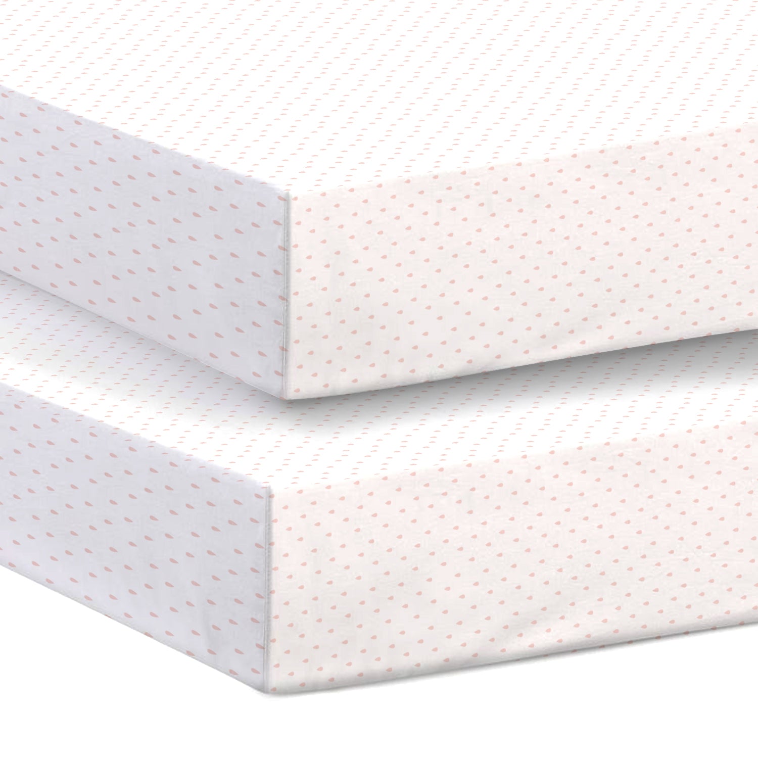 Premium Cotton 2PC Crib Sheets (120x60 cm) Soft, Breathable, Fitted Baby Mattress Sheets Pastel Clouds