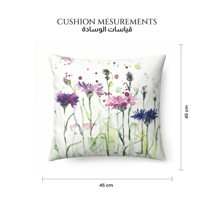 Cotton Decorative Throw Pillows Pack of 2 - 45x45 cm Square, Pink