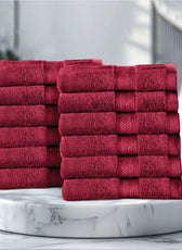 Cotton Face Towel 30x30 CM 12 Piece Set-Soft Feel, Quick Dry, Highly Absorbent Durable Towels - Cotton Home