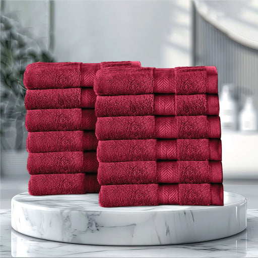 Cotton Face Towel 30x30 CM 12 Piece Set-Soft Feel, Quick Dry, Highly Absorbent Durable Towels - Cotton Home
