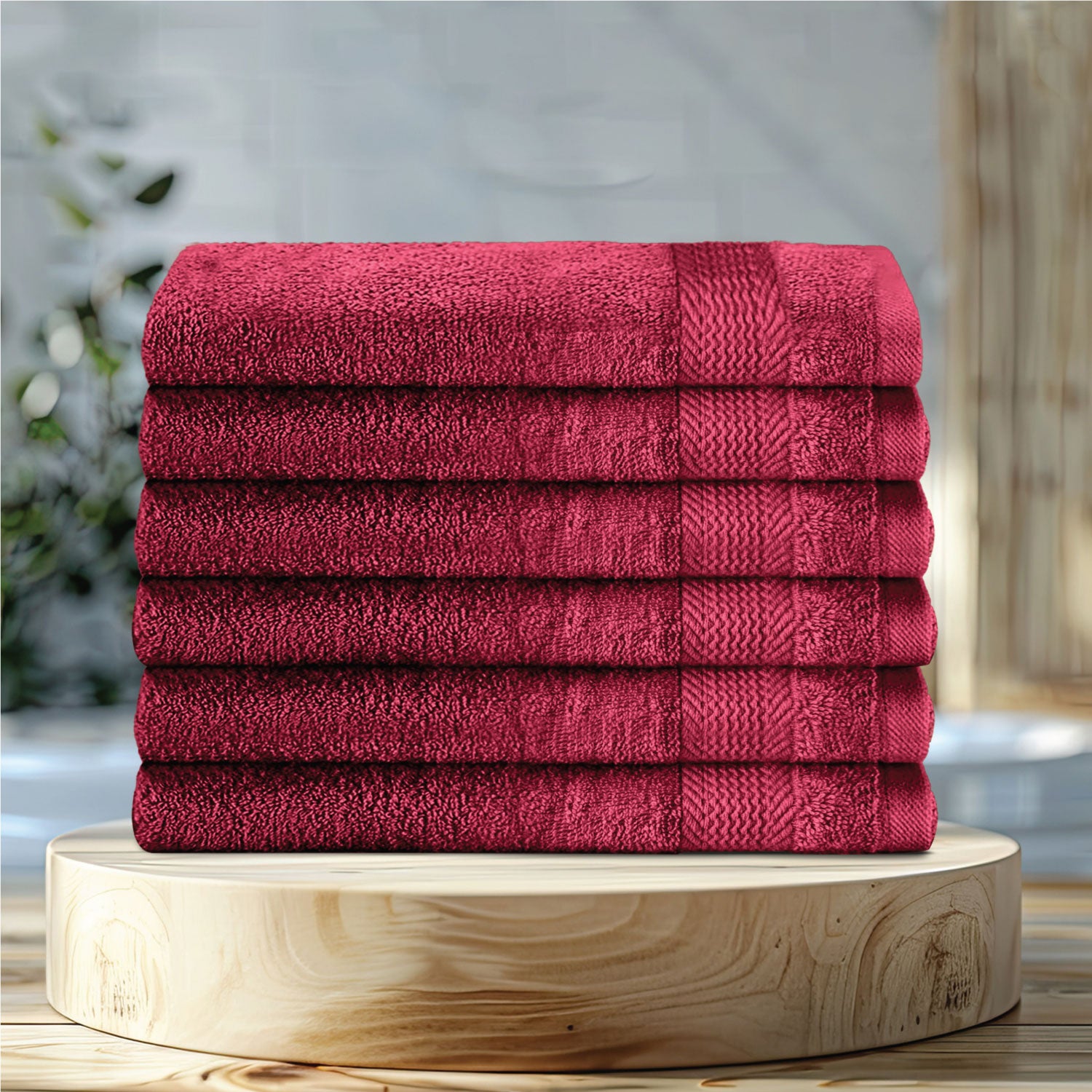 Cotton Hand Towel 50x100 CM 6 Piece Set-Soft Feel, Quick Dry, Highly Absorbent Durable Towels - Cotton Home