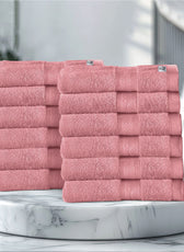 Cotton Face Towel 30x30 CM 12 Piece Set-Soft Feel, Quick Dry, Highly Absorbent Durable Towels - Cotton Home