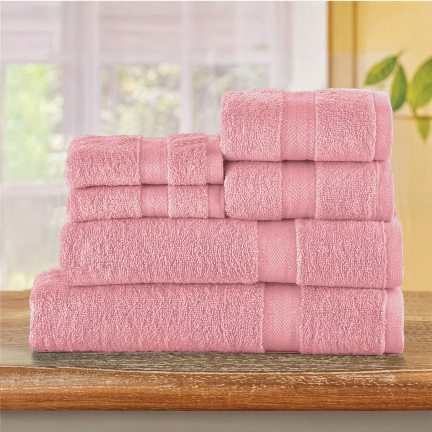 Cotton Towels 6 Piece Set-Soft Feel, Quick Dry, Highly Absorbent Durable Towels - Cotton Home