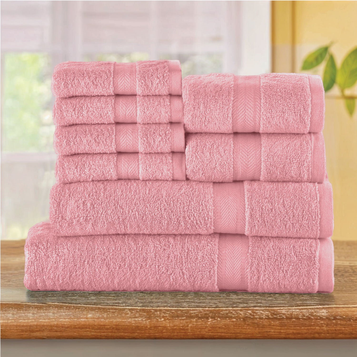 Cotton Towels 8 Piece Set-Soft Feel, Quick Dry, Highly Absorbent Durable Towels - Cotton Home