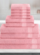 Cotton Towels 10 Piece Set-Soft Feel, Quick Dry, Highly Absorbent Durable Towels - Cotton Home