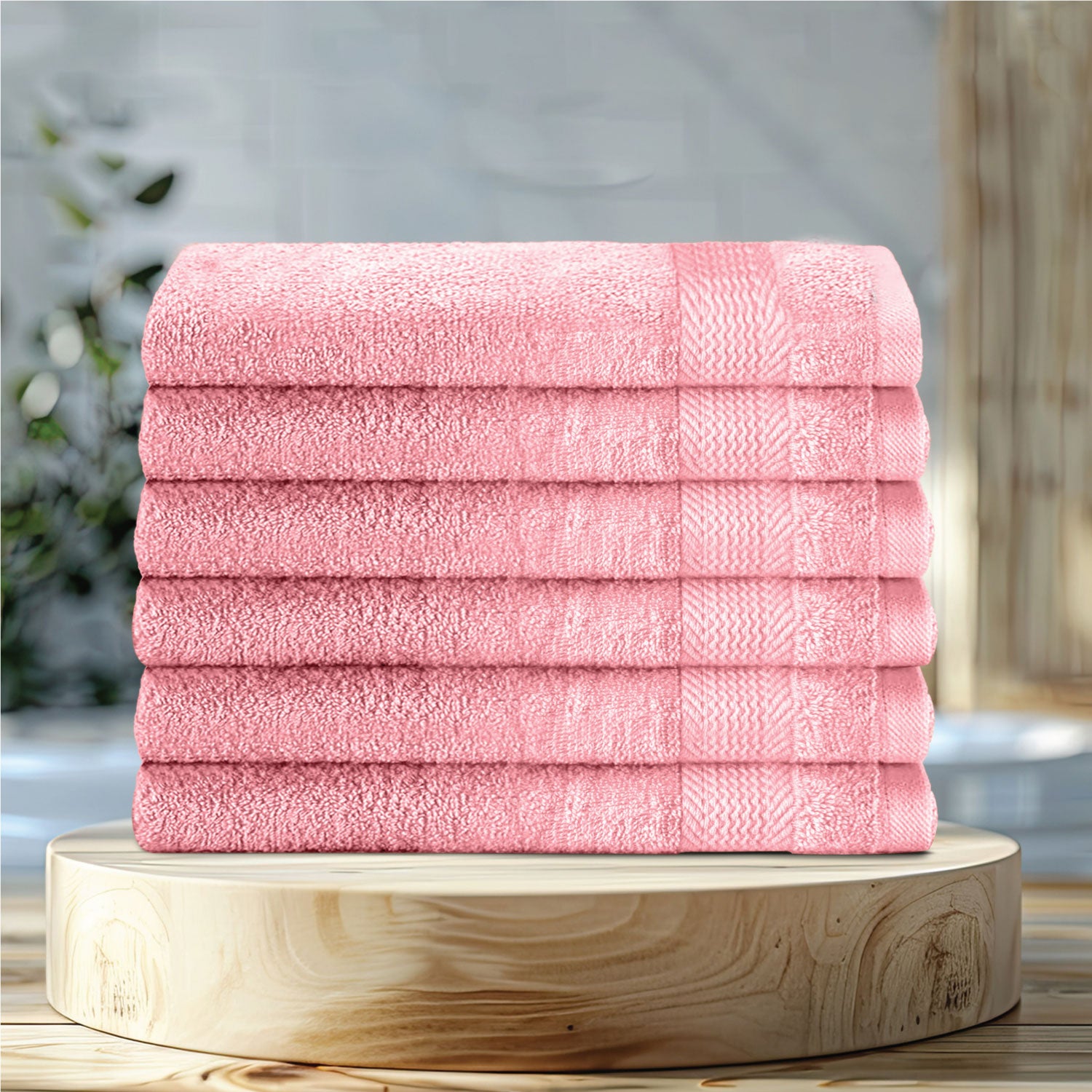 Cotton Hand Towel 50x100 CM 6 Piece Set-Soft Feel, Quick Dry, Highly Absorbent Durable Towels - Cotton Home