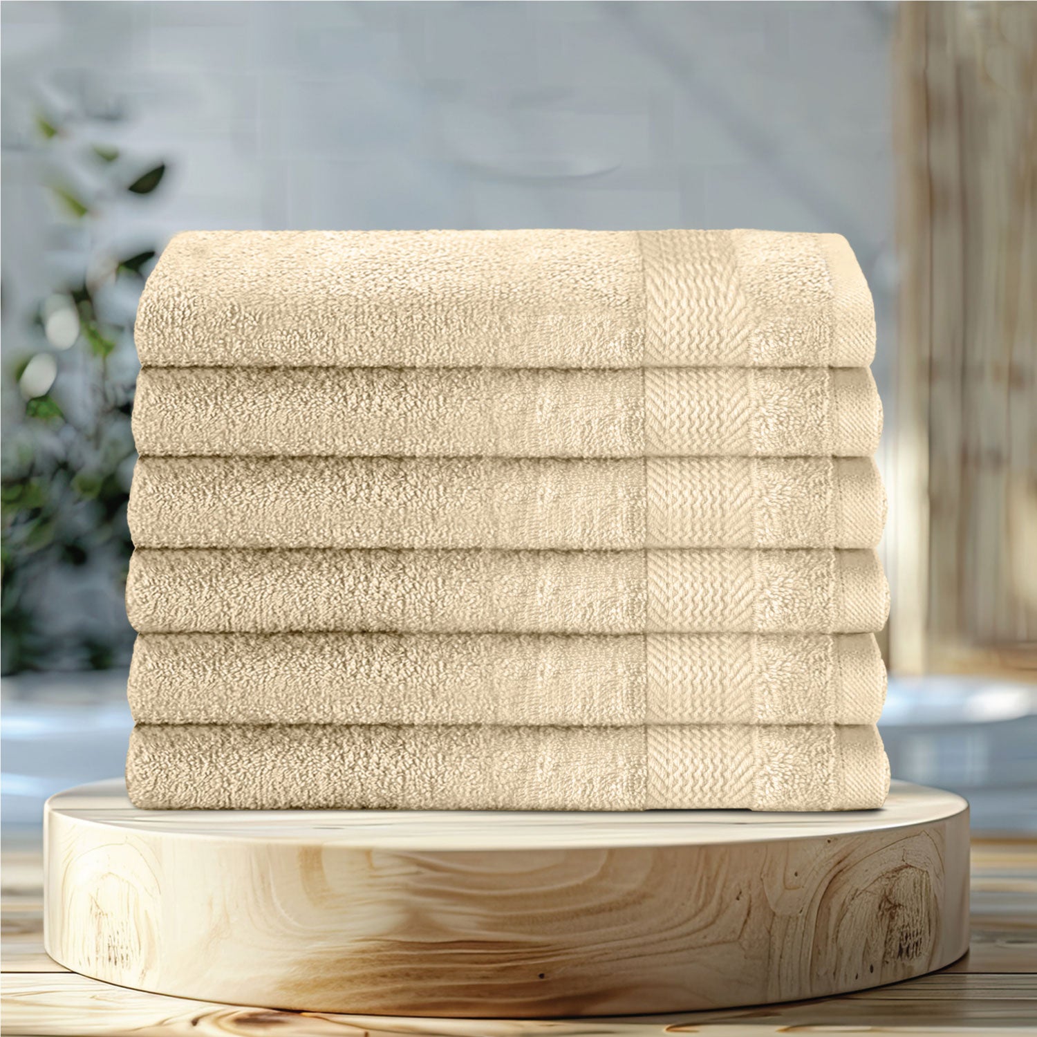 Cotton Hand Towel 50x100 CM 6 Piece Set-Soft Feel, Quick Dry, Highly Absorbent Durable Towels - Cotton Home