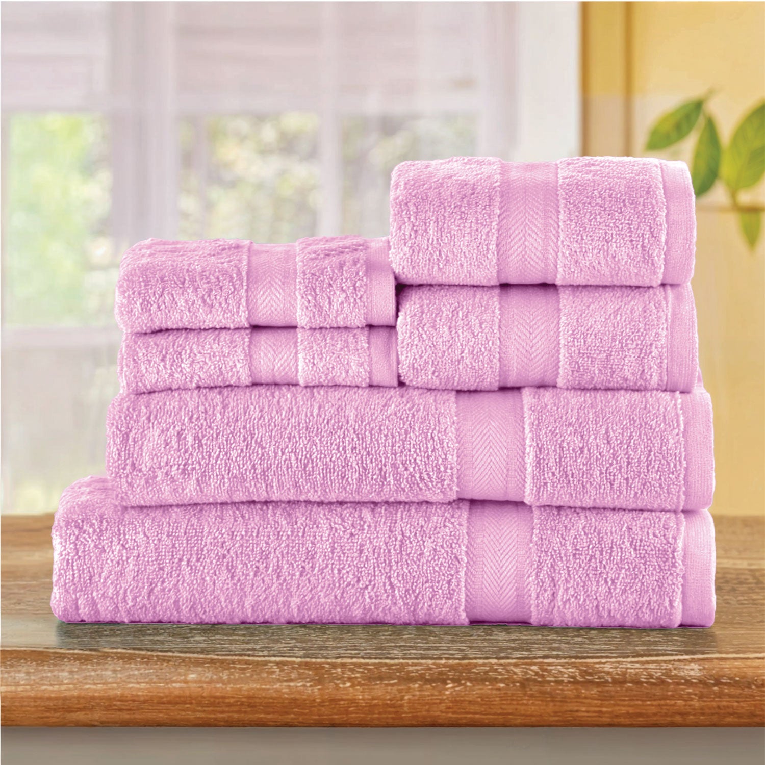 Cotton Towels 6 Piece Set-Soft Feel, Quick Dry, Highly Absorbent Durable Towels - Cotton Home