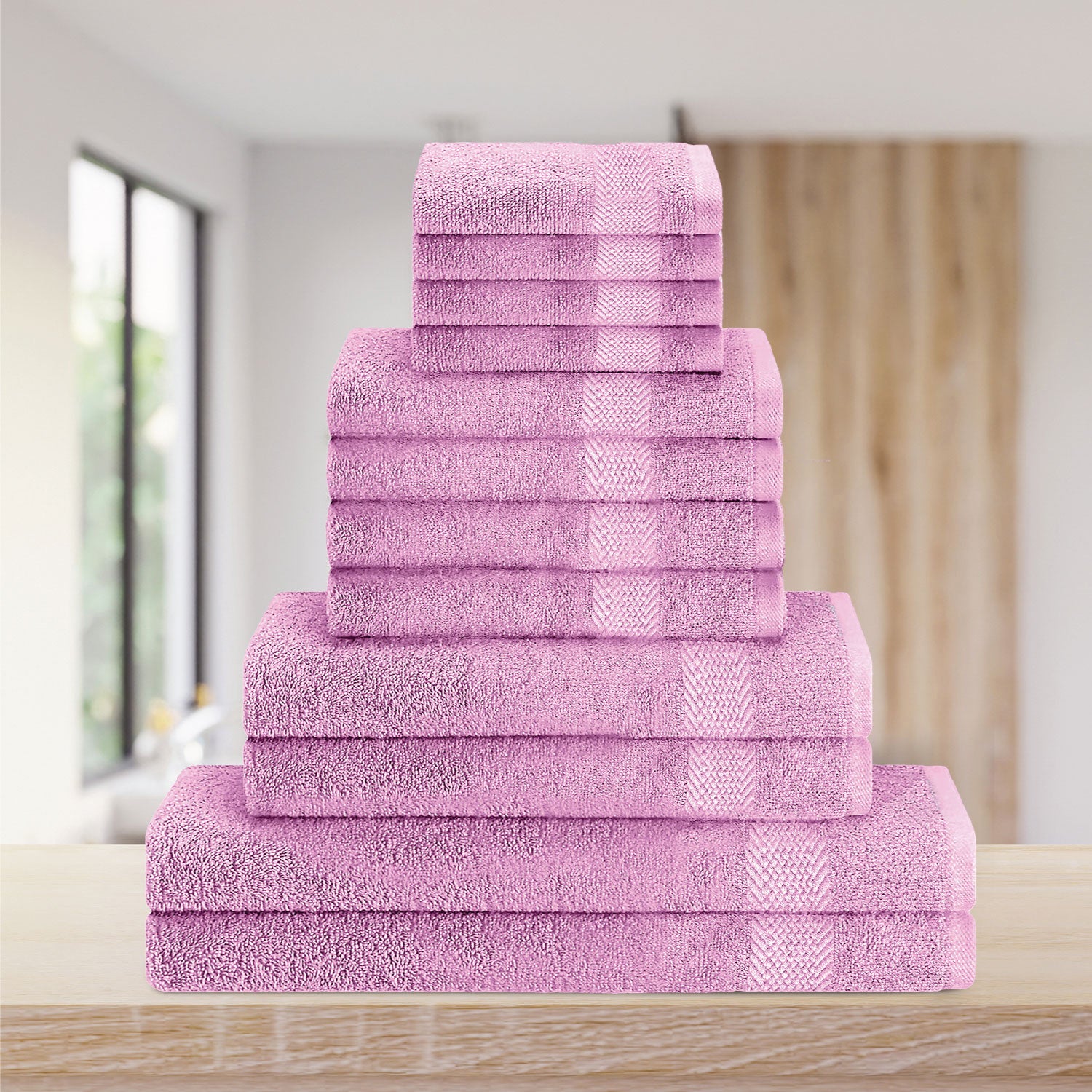 Cotton Towels 12 Piece Set-Soft Feel, Quick Dry, Highly Absorbent Durable Towels - Cotton Home