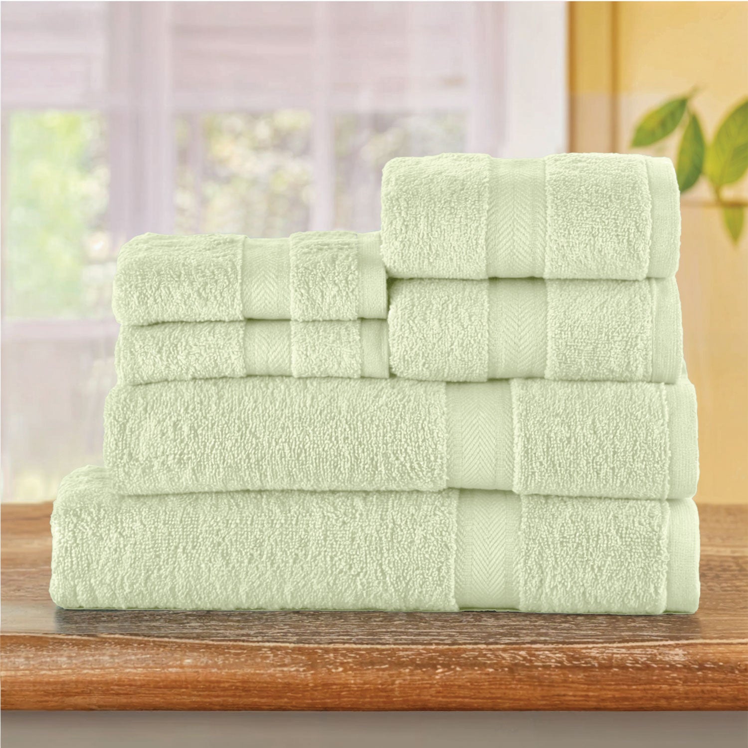 Cotton Towels 6 Piece Set-Soft Feel, Quick Dry, Highly Absorbent Durable Towels - Cotton Home