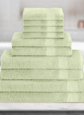 Cotton Towels 10 Piece Set-Soft Feel, Quick Dry, Highly Absorbent Durable Towels - Cotton Home
