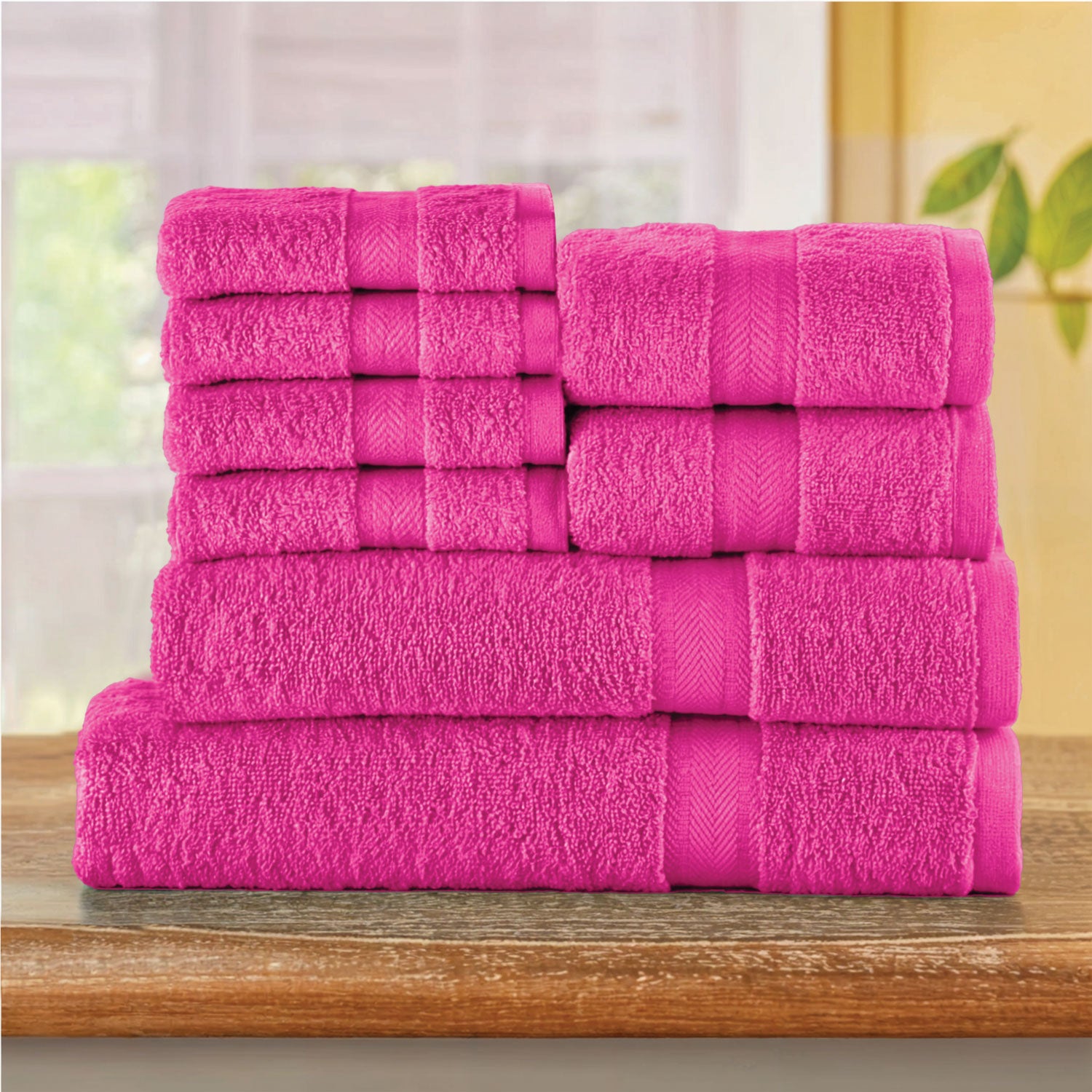 Cotton Towels 8 Piece Set-Soft Feel, Quick Dry, Highly Absorbent Durable Towels - Cotton Home