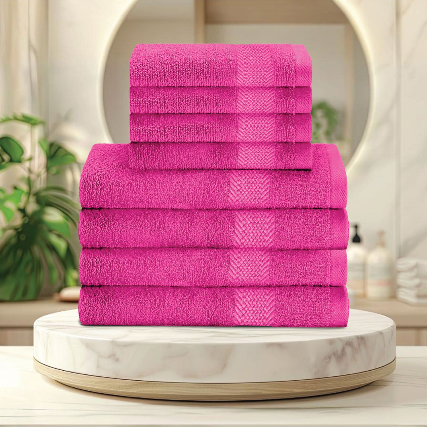 Cotton Face Towel and Hand Towel 8 Piece Set-Soft Feel, Quick Dry, Highly Absorbent Durable Towels - Cotton Home