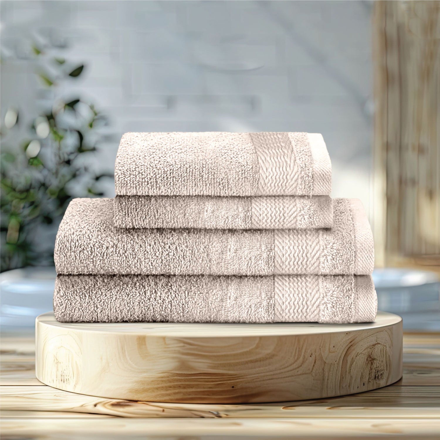 Cotton Face Towel and Hand Towel 4 Piece Set-Soft Feel, Quick Dry, Highly Absorbent Durable Towels - Cotton Home