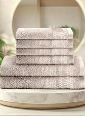 Cotton Face Towel and Hand Towel 6 Piece Set-Soft Feel, Quick Dry, Highly Absorbent Durable Towels - Cotton Home