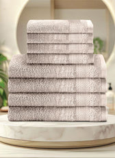 Cotton Face Towel and Hand Towel 8 Piece Set-Soft Feel, Quick Dry, Highly Absorbent Durable Towels - Cotton Home