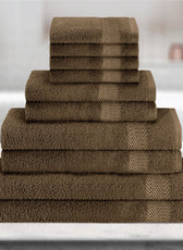 Cotton Towels 10 Piece Set-Soft Feel, Quick Dry, Highly Absorbent Durable Towels - Cotton Home