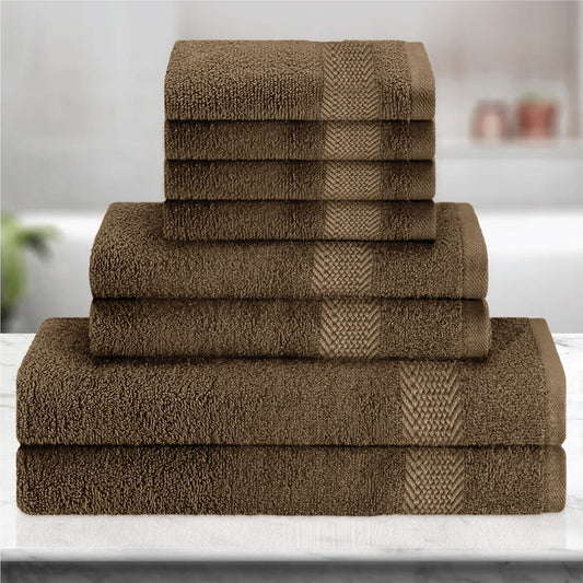 Cotton 6 Piece Towel Set-Soft Feel, Quick Dry, Highly Absorbent Durable Towels - Cotton Home