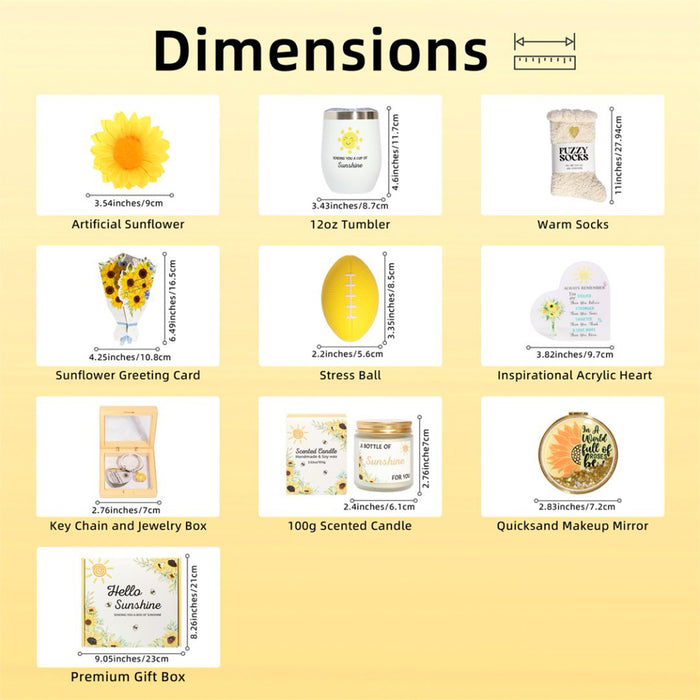 The Sanctuary Box Set – Luxury Home & Bath Gift Bundle Self Care Home Spa Yellow