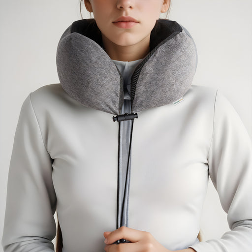 Travel Pillow Memory Foam Grey - Cotton Home