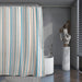 Shower Curtain Printed Fabric with Hooks 180x180 Cm - Prime Stripe - Cotton Home