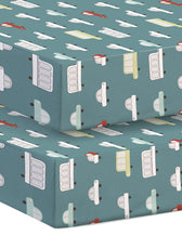 Premium Cotton 2PC Crib Sheets (120x60 cm) Soft, Breathable, Fitted Baby Mattress Sheets Dream Home