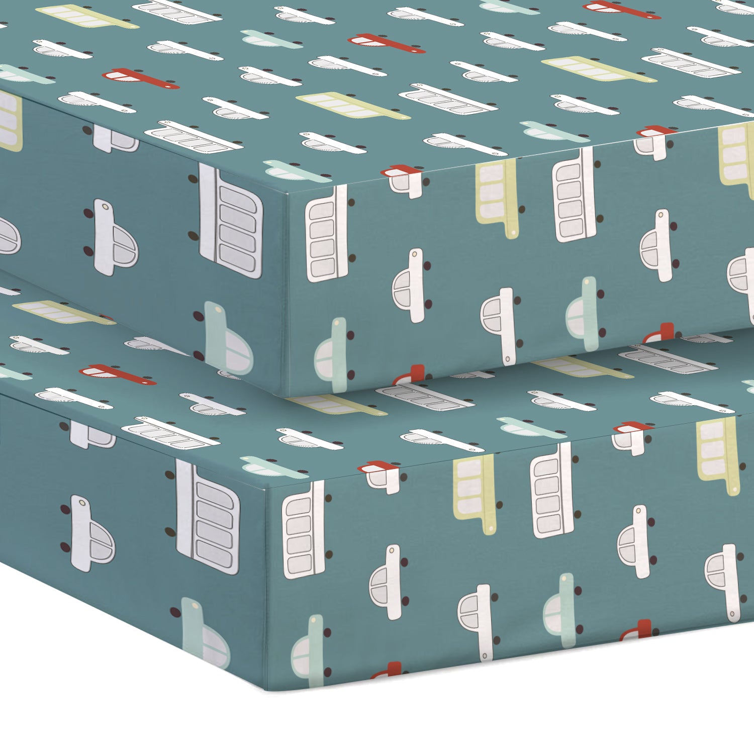 Premium Cotton 2PC Crib Sheets (120x60 cm) Soft, Breathable, Fitted Baby Mattress Sheets Dream Home