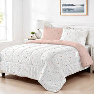 Premium Cotton 4PC Comforter Set 160x220cm Peach Blossom