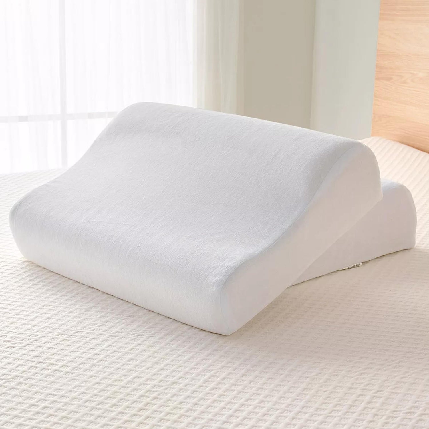 Memory Foam Pillow 40x60 (12x9) High Quality Knitted Anti Snore Contour Cervical Neck Support - Cotton Home
