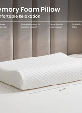 High Quality Mini Size 31x47cm (7x9) Knitted Anti Snore Contour Cervical Neck Support Memory Foam Pillow with Washable Grey Cover - Cotton Home