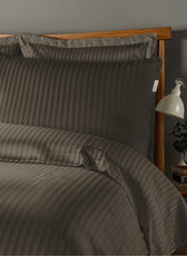 6 Piece  Duvet Cover Set 240x260cm King - Gray Stripe - Cotton Home
