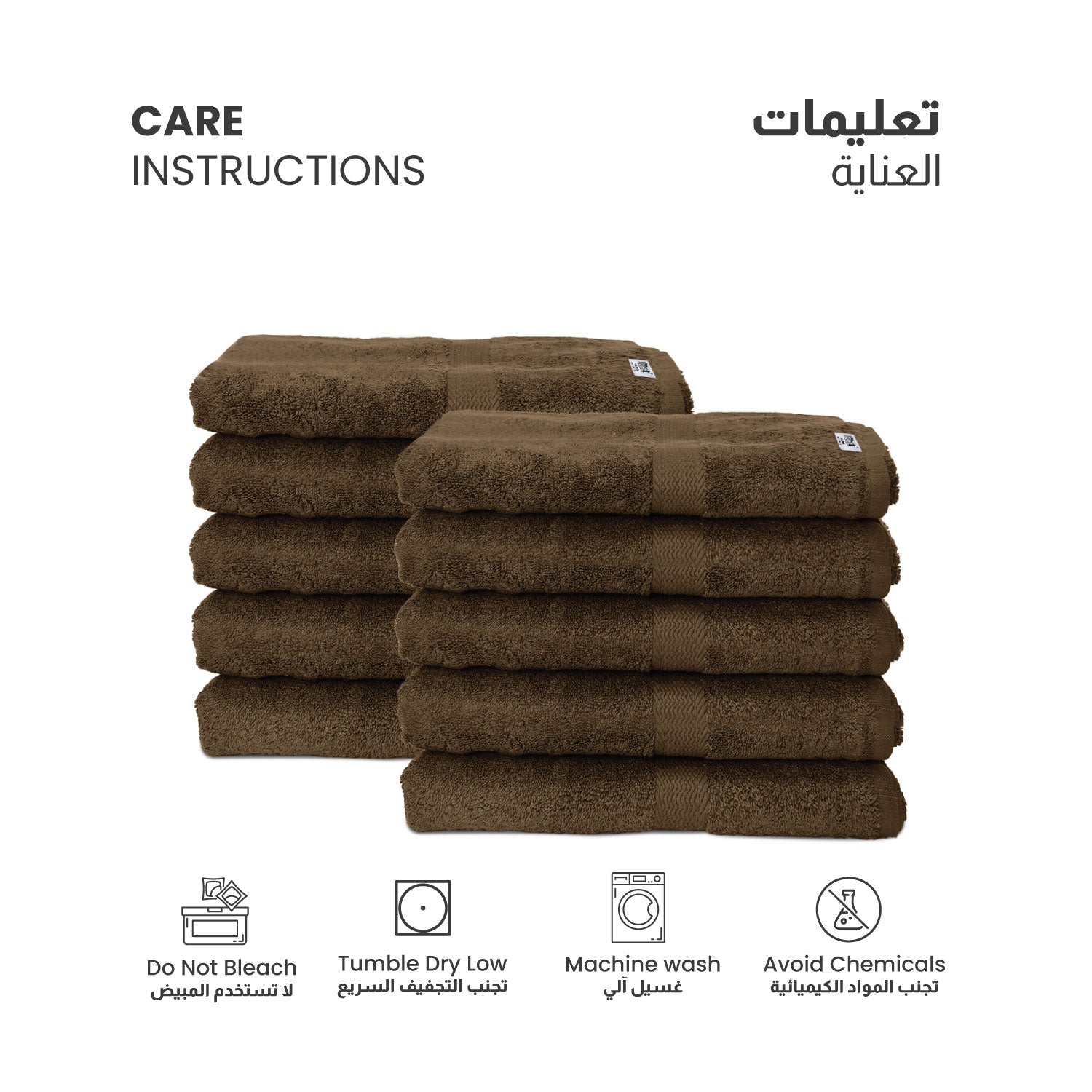 Cotton Bath Towel 70x140 CM 10 Piece Set-Soft Feel, Quick Dry, Highly Absorbent Durable Towels - Cotton Home
