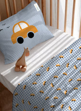 3Piece Baby Crib Comforter Set 90x120 Cotton Comforter, Filled Pillow & Pillow Cover – Little Cars