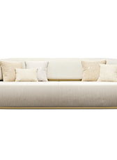 Nova 3-Seater Velvet Sofa in  – Luxurious Comfort, L230cm x W110cm x H86cm - Cotton Home