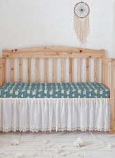 Premium Cotton 3-Piece Baby Crib Bedding Set (120x60 cm) Fitted Baby Mattress Sheets and Protector Dream Home