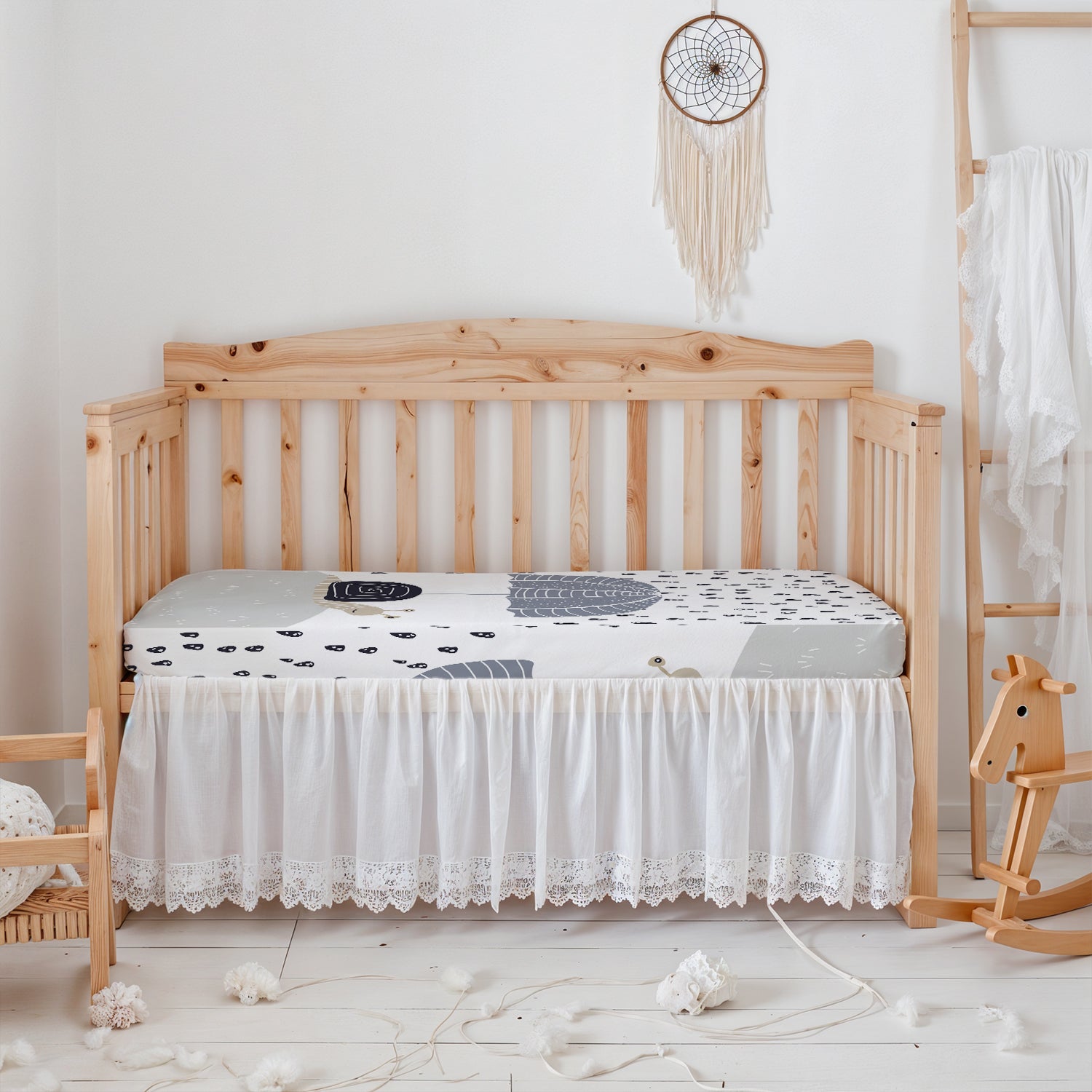 Premium Cotton 2PC Crib Sheets (120x60 cm) Soft, Breathable, Fitted Baby Mattress Sheets Shelly rains