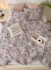 Duvet Cover 4 piece set Queen size High quality 220x240 duvet cover with Fitted sheet and pillow cases Midnight Garden - Cotton Home