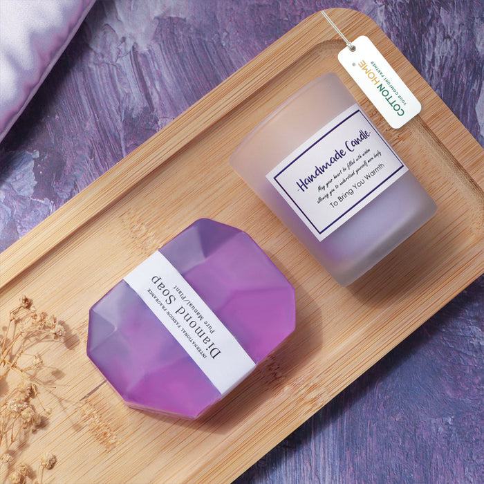 Bath Gift Box Set – Luxe Purple Spa Care Package with 8 Relaxing Self-Care Items for Women, Mom, Wife, Sister, Friends