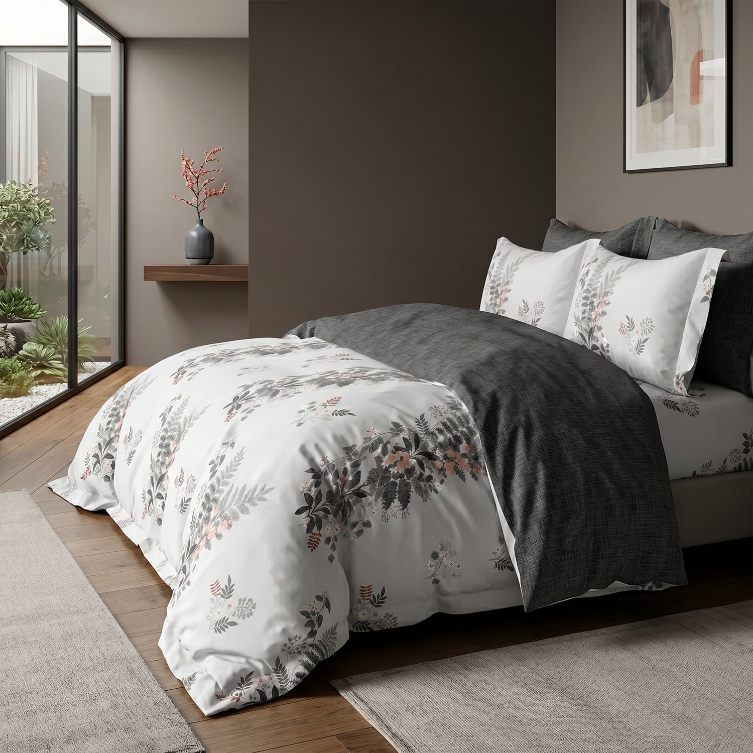Floral Breeze Duvet Cover King Size 6pcs set 220x240cm