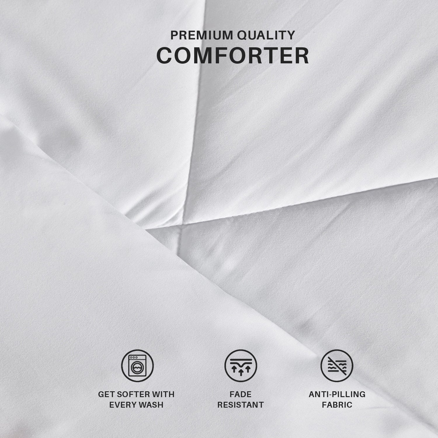 Premium White 220x240cm All Season High quality Super Soft Comforter 1 Piece