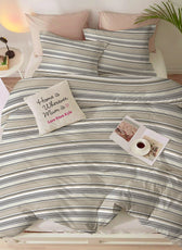 Duvet Cover 4 piece set Super King size High quality 240x260 duvet cover with Fitted sheet and pillow cases Fusion - Cotton Home