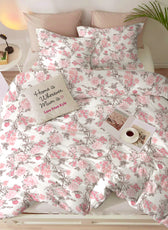 Duvet Cover 4 piece set Queen size High quality 220x240 duvet cover with Fitted sheet and pillow cases Abstract Harmony - Cotton Home