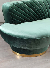 Northpol 3 Seater Velvet Sofa in - Elegant Comfort 242cm x 100cm x 78cm - Cotton Home